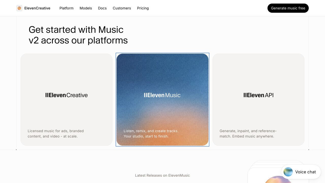 ElevenLabs public product information