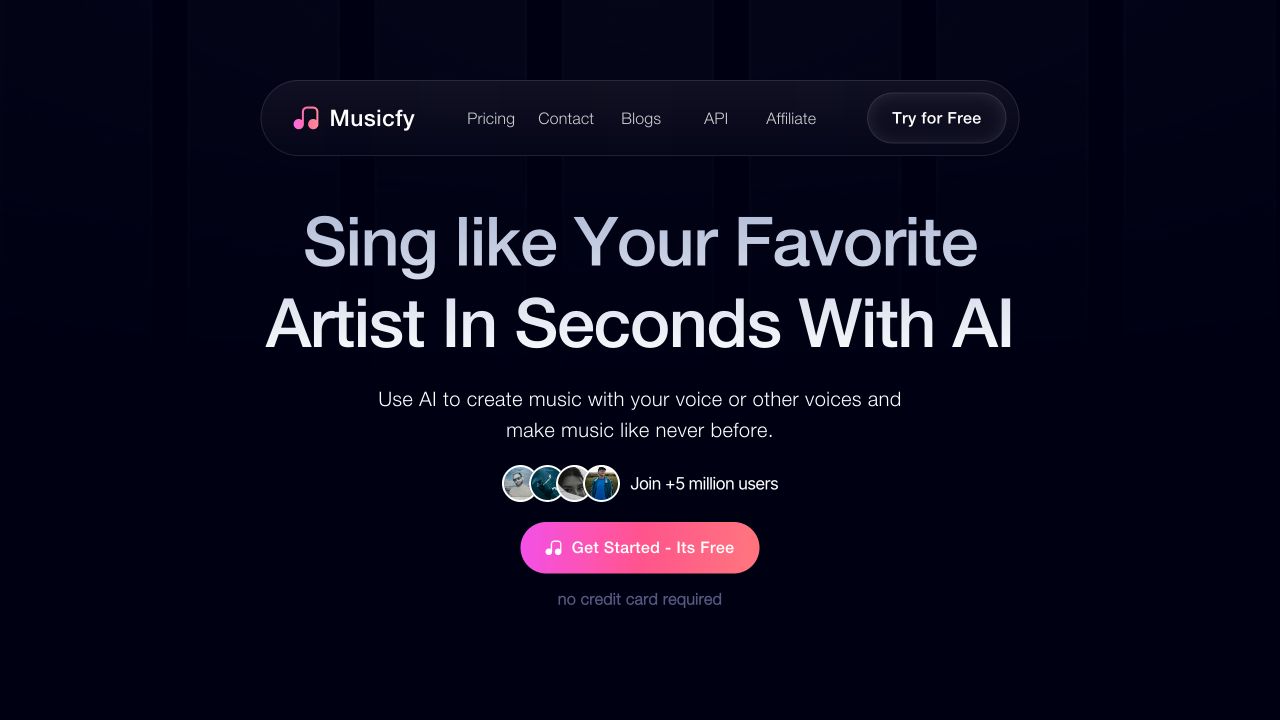 Musicfy public product information