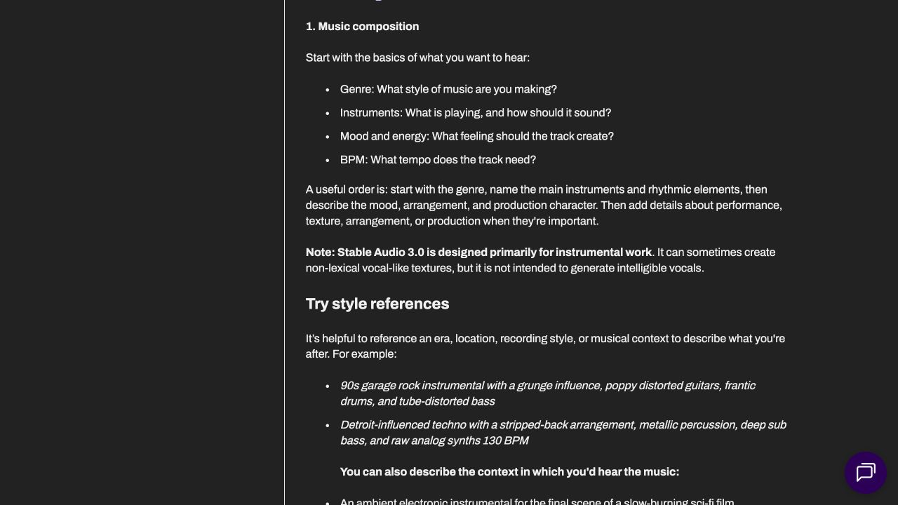 Stable Audio public product information