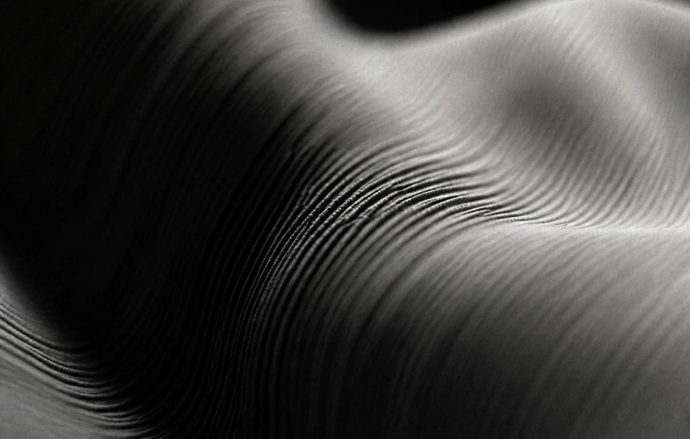 Soft folded fabric in low light